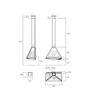 Lareira a Lenha D - 10 Grafitti Suspensa - Rocal